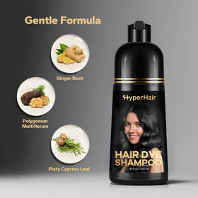 HyperHair bottle in hand for size comparison and travel convenience