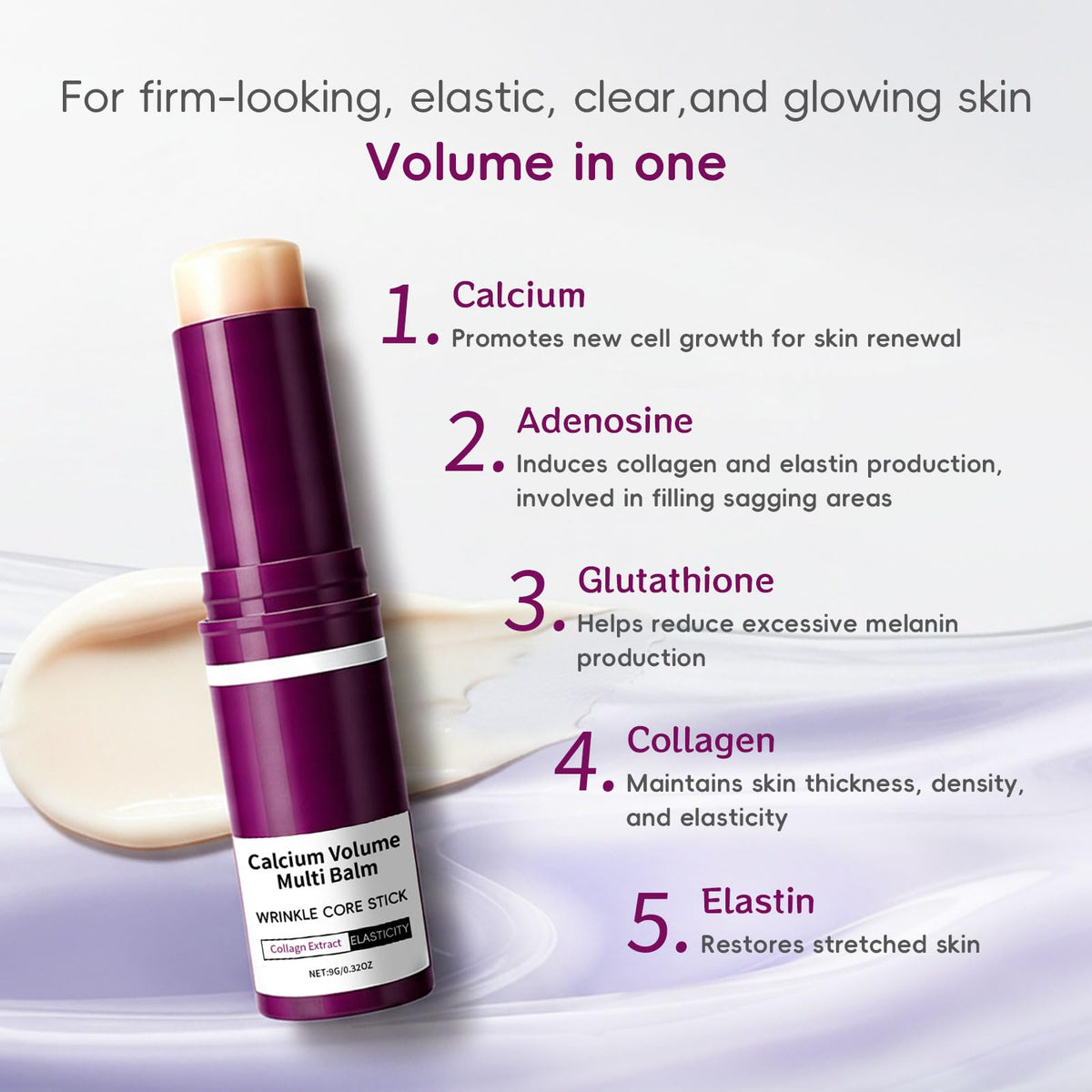 Hypoaled applying balm to lips and neck for quick firming