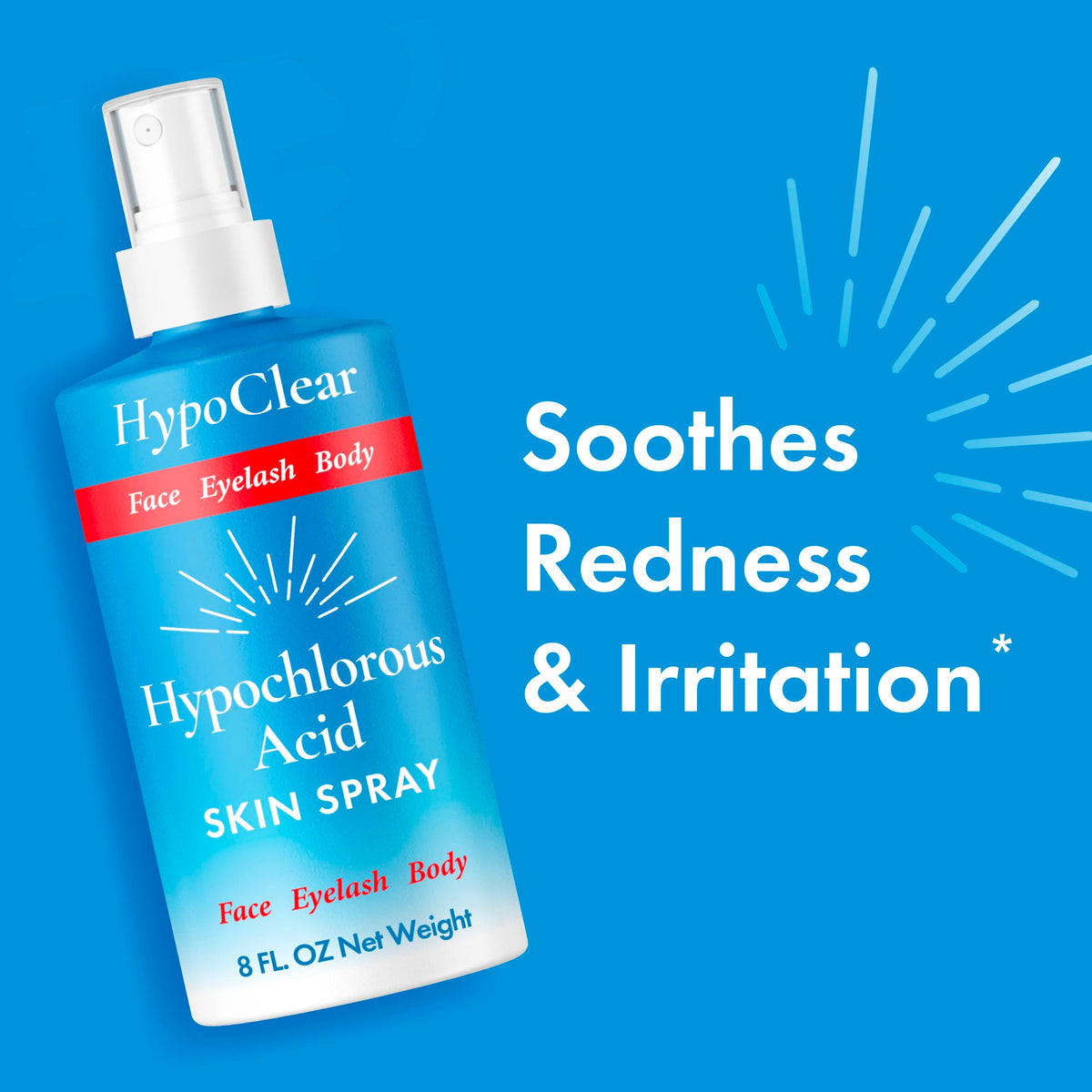 HypoClear bottle on bathroom vanity conveying daily routine convenience
