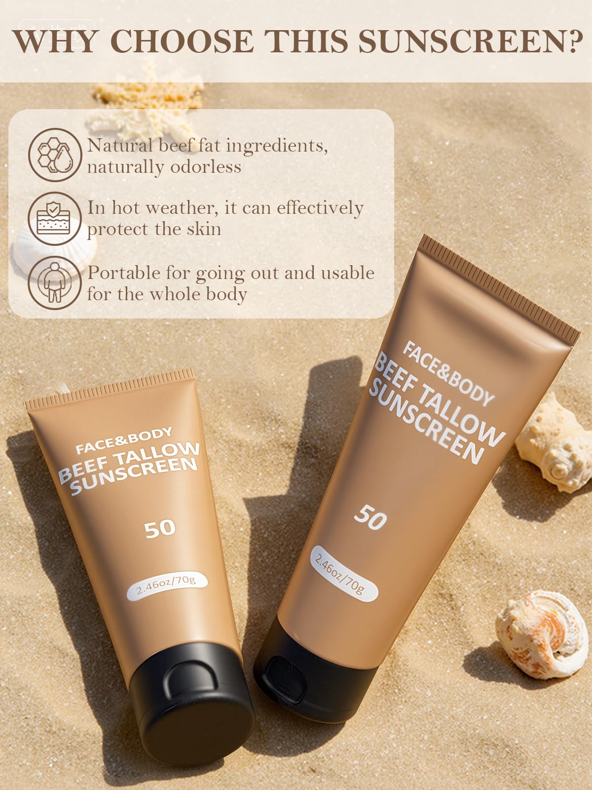 HZENPPOR applying sunscreen on hand for easy, non-greasy coverage