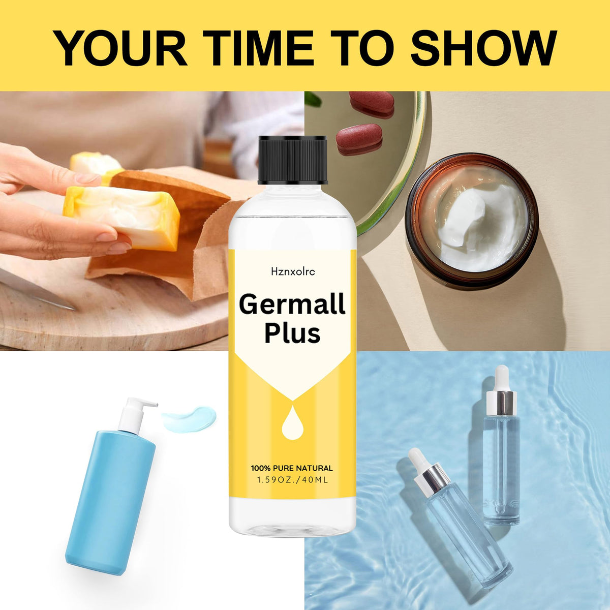 Hznxolrc Germall Plus dropper dispensing a measured drop for accurate dosing benefit
