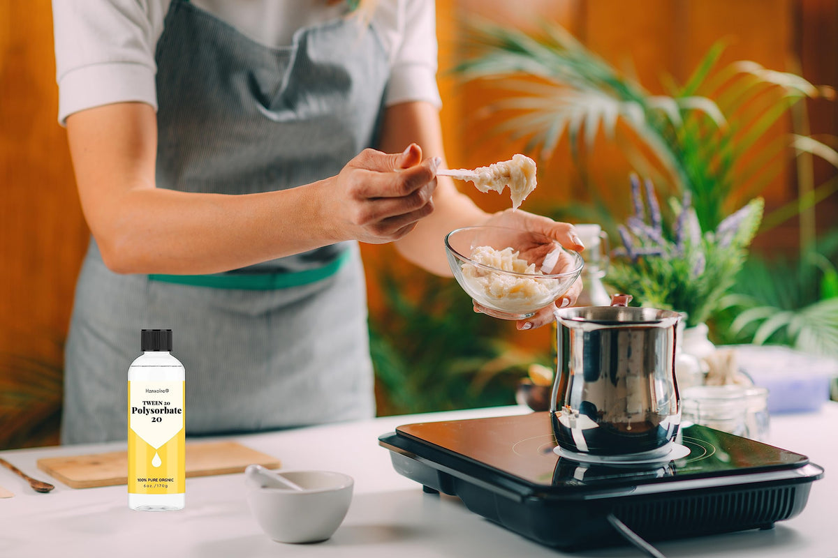 Hznxolrc bottle beside scale and scoop for precise measuring and consistent recipes