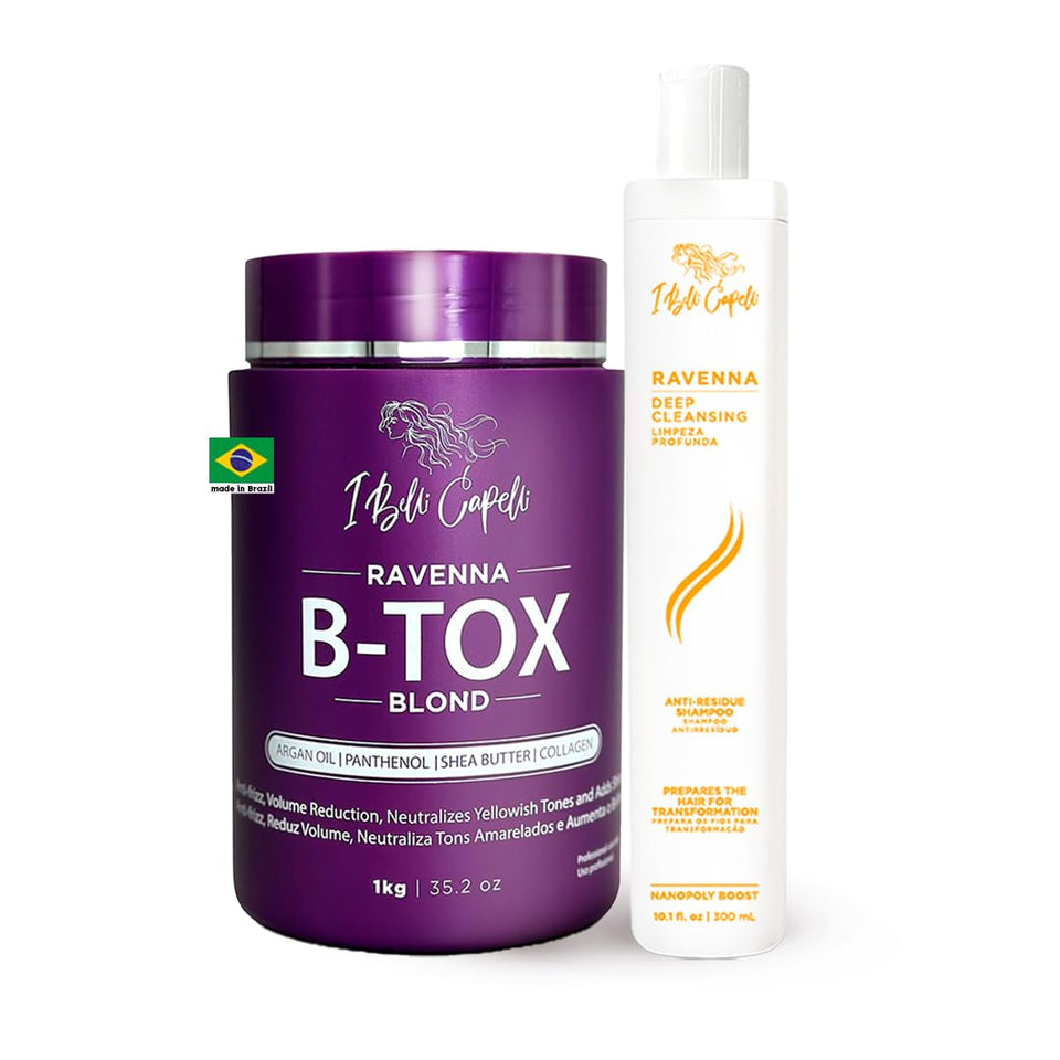 I Belli Capelli front packaging showing complete Blond B-tox kit and benefits