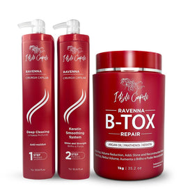 I Belli Capelli front packaging showing full 3x1L kit and professional finish