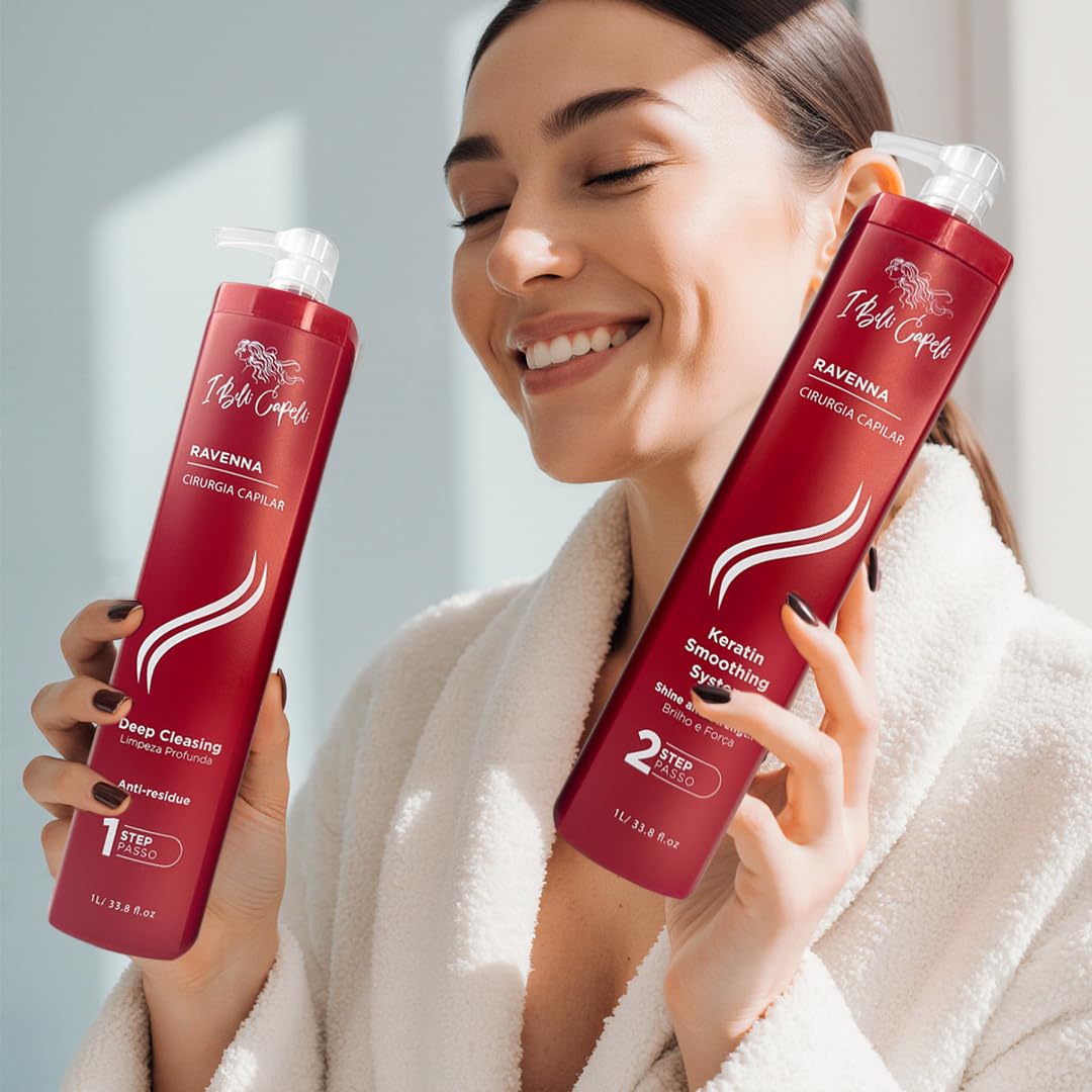 I Belli Capelli two 1L bottles shown for salon-size capacity and value