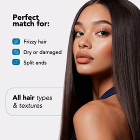 I Belli Capelli application on hair strands demonstrating easy one-step use