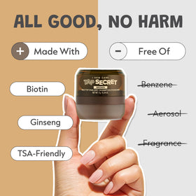 I DEW CARE application on roots showing quick oil absorption benefit