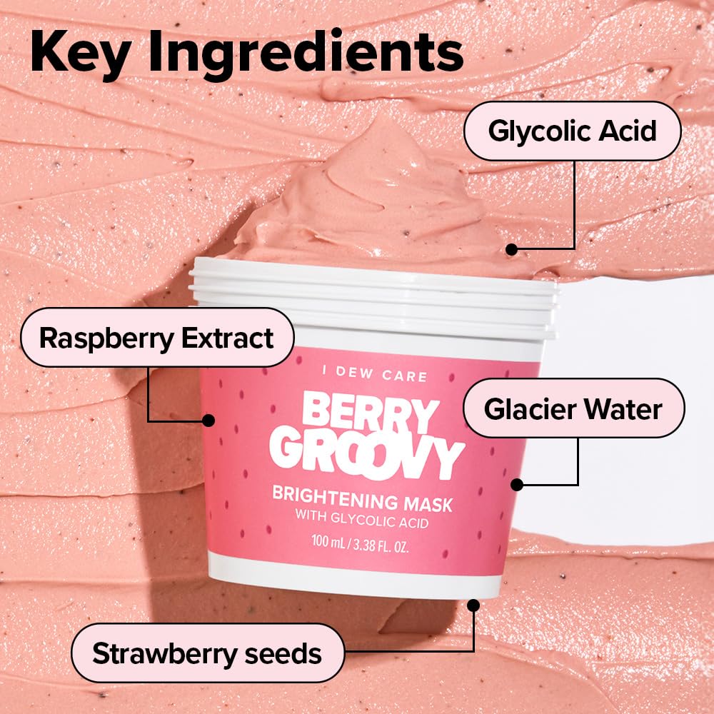 I DEW CARE mask applied with a silicone brush for even application and less waste