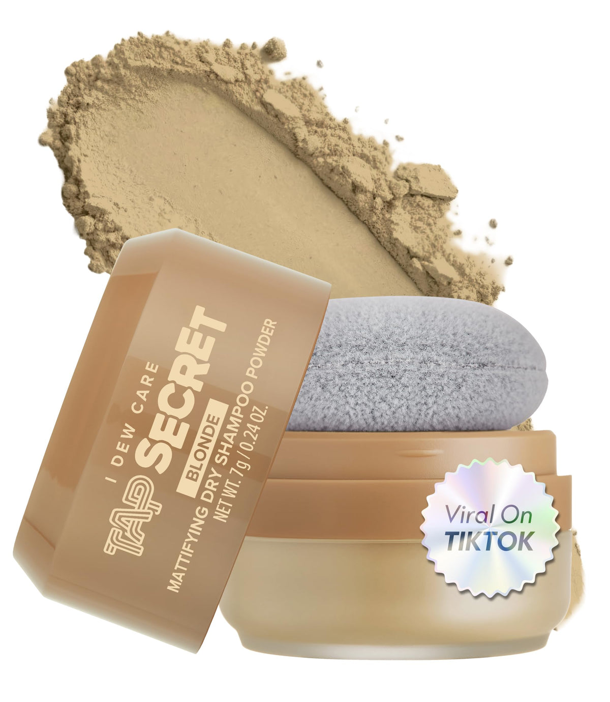 I DEW CARE front packaging showing travel-size dry shampoo powder and shade