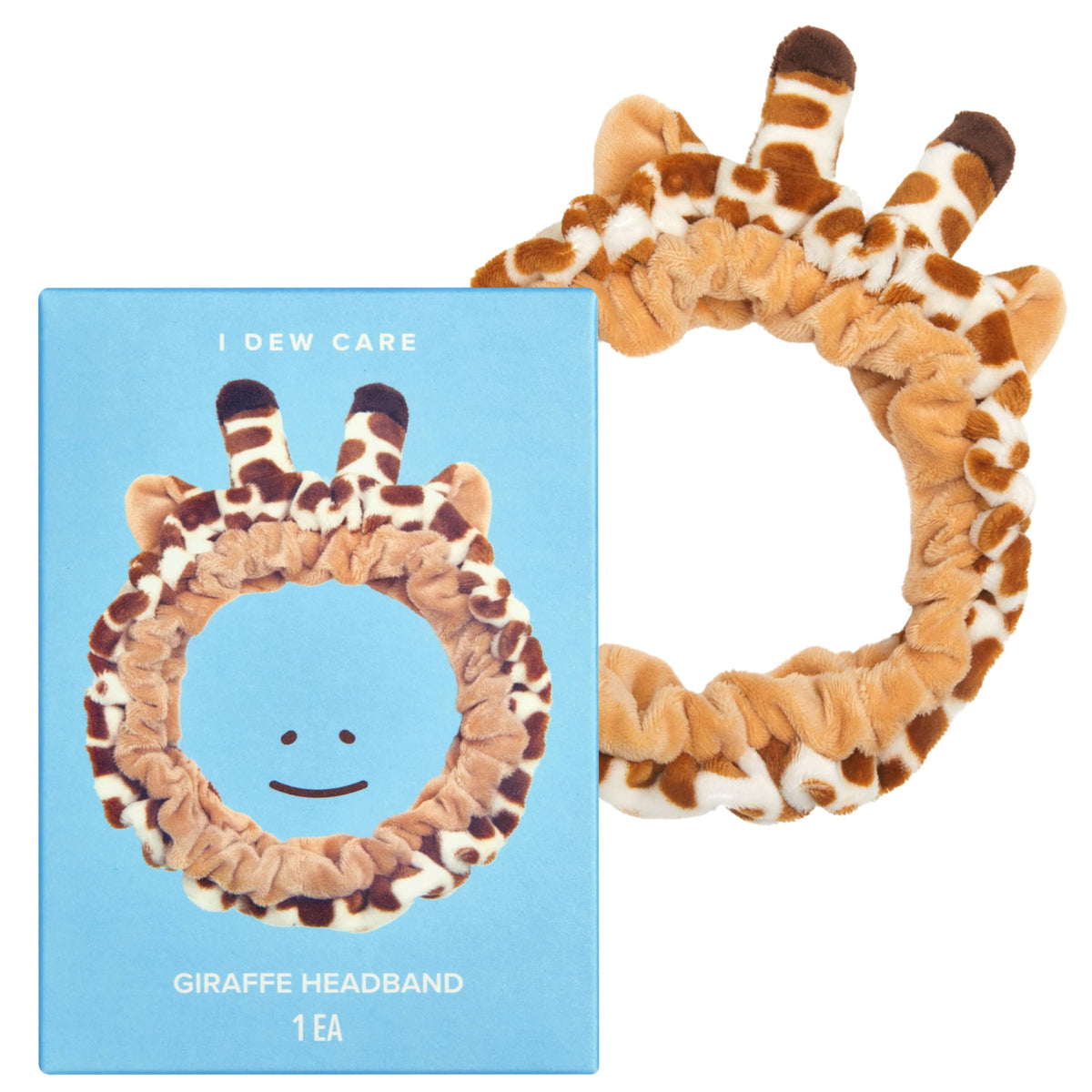 I DEW CARE giraffe headband front view showing cute design and secure fit
