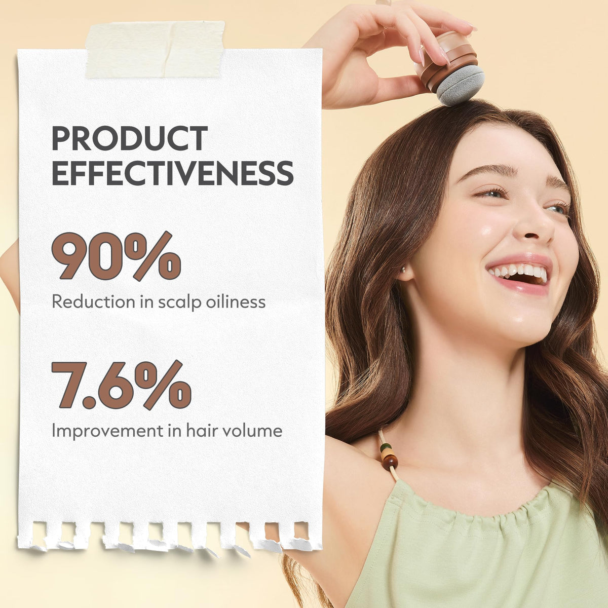 I DEW CARE label close-up listing biotin and black ginseng benefits