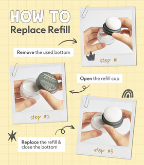 I DEW CARE application demo tapping powder at roots to control oil and add lift