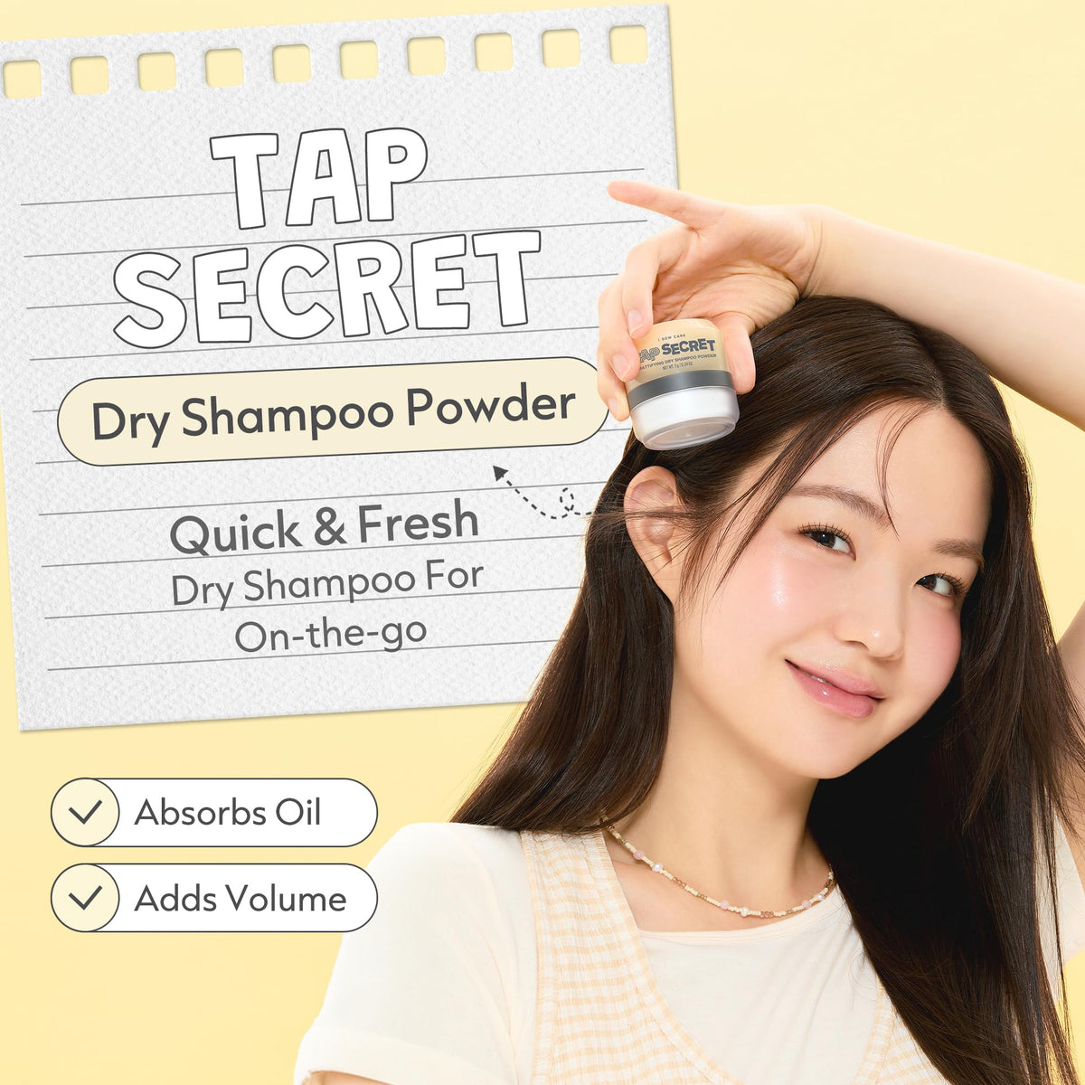 I DEW CARE open tin displaying fine powder texture for easy use