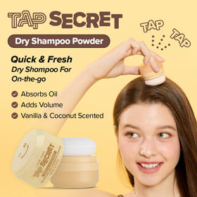 I DEW CARE open top view revealing refillable powder applicator for precise use