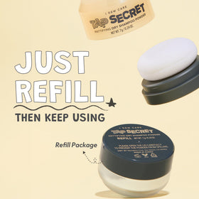 I DEW CARE close-up dry powder texture revealing fine particles for effective oil absorption