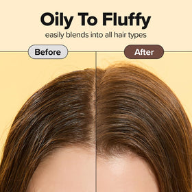 I DEW CARE powder texture close-up highlighting ultra-fine absorbent particles
