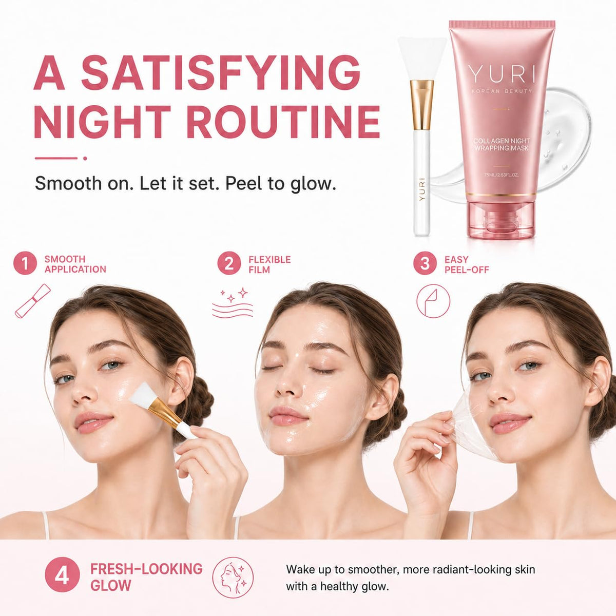 IaramI YURI open jar showing glossy contents for overnight care