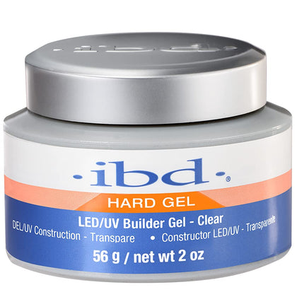 IBD Builder Gel front jar showing clear gel and professional finish
