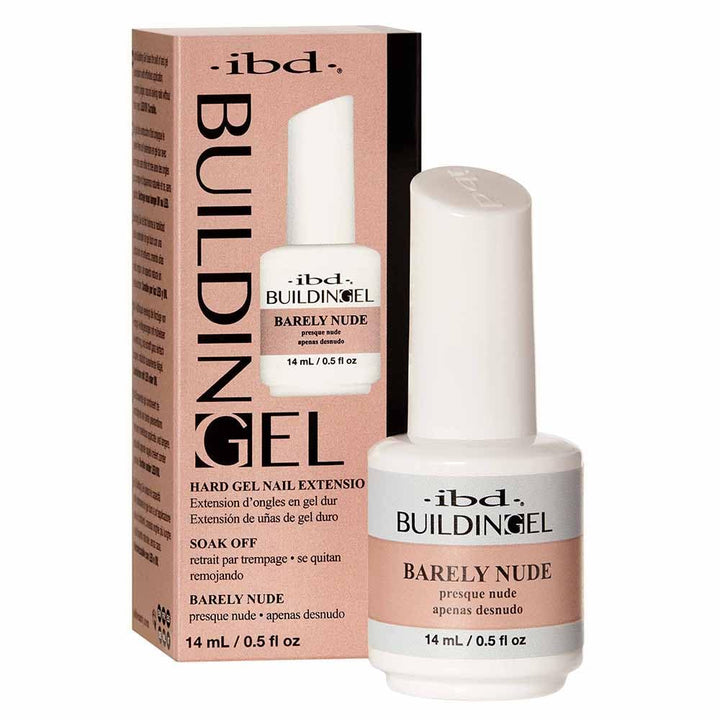 IBD building gel bottle front view showing label and shade for easy identification