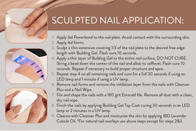IBD building gel lifestyle shot of manicured hands showing natural nude result