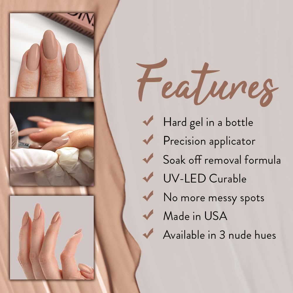 IBD building gel nail extension demo on hand illustrating durable salon finish