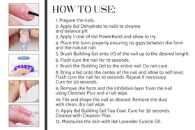 IBD building gel next to 0.5 fl oz scale showing compact size for salon portability