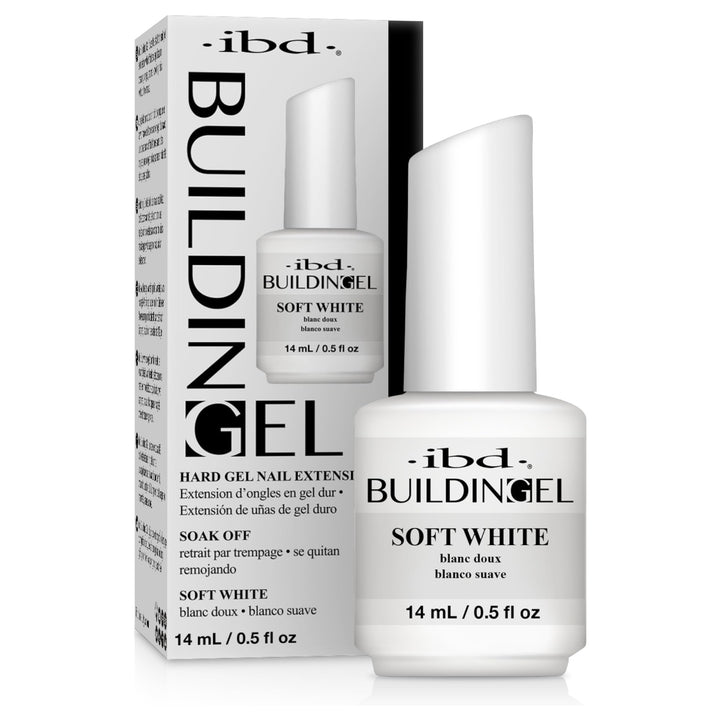 IBD bottle front view showing brand and soft white gel for precise builds
