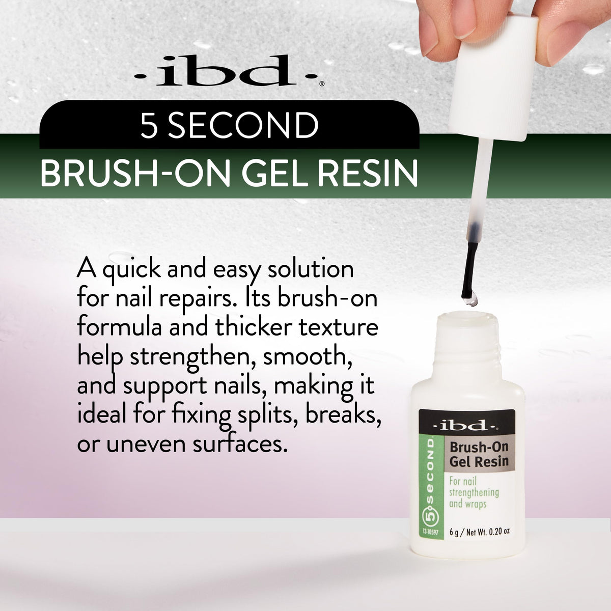IBD gel texture on nail showing smooth finish and blendability