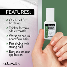 IBD glue repairing a split nail demonstrating quick set and smooth finish