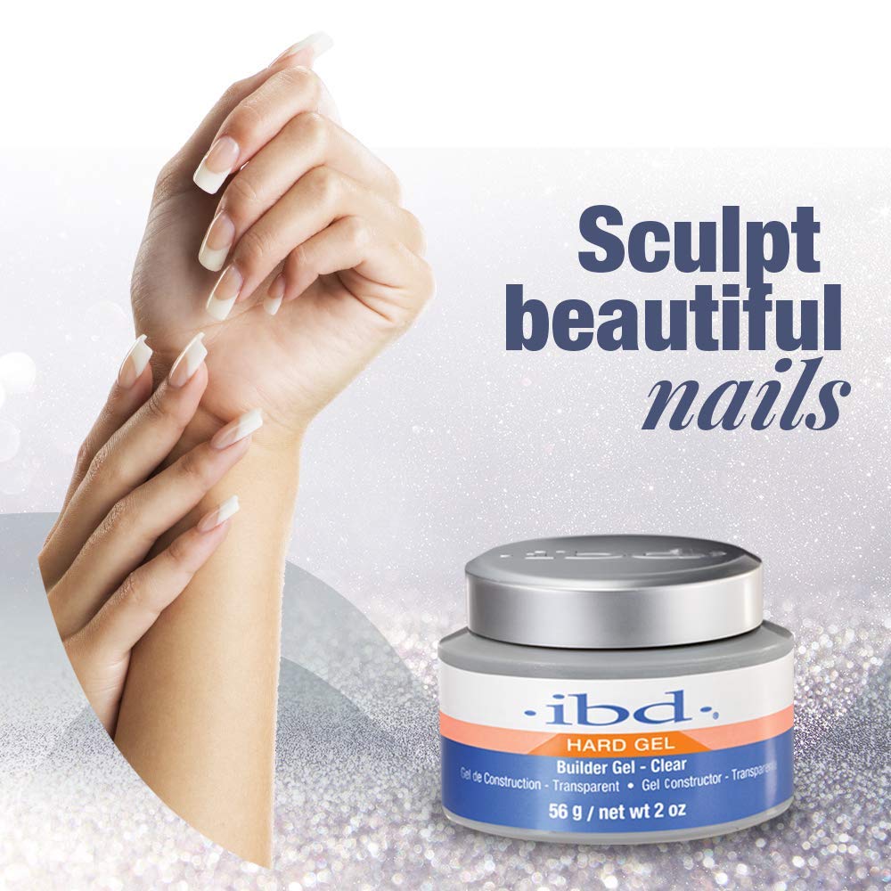 IBD hard builder gel in salon setting showing use by technician for durable nail enhancements