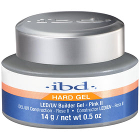 IBD Hard Gel Pink II front bottle showing label and size, professional salon compatibility