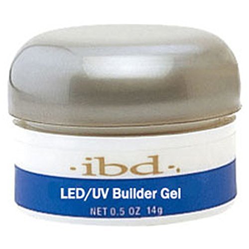IBD hard gel clear jar front view showing product for durable, salon-quality builds