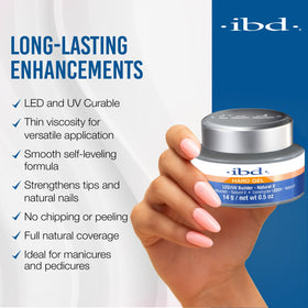 IBD cured gel close-up showing natural finish and long-lasting durability