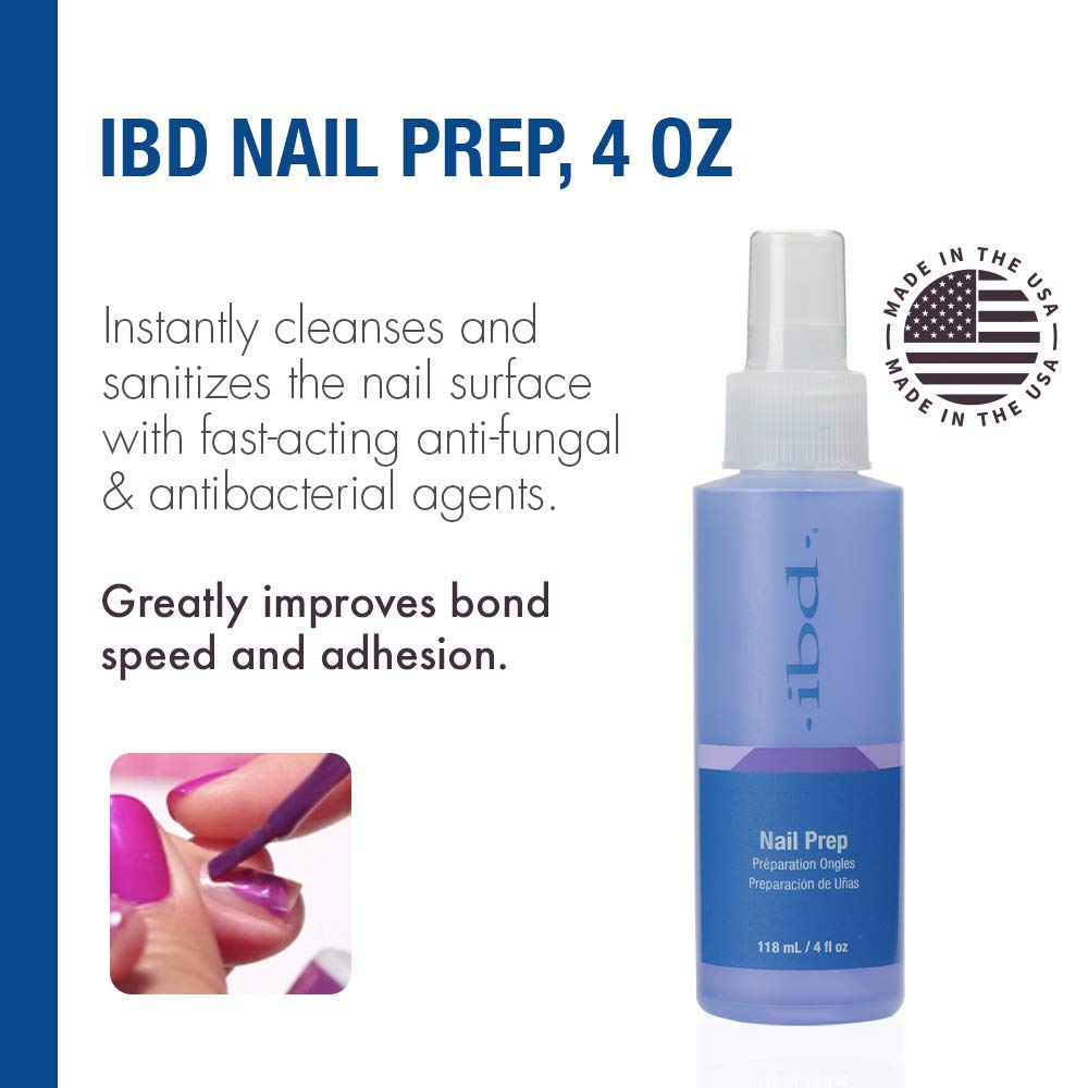 IBD being applied on a nail wipe to remove oils for better adhesion