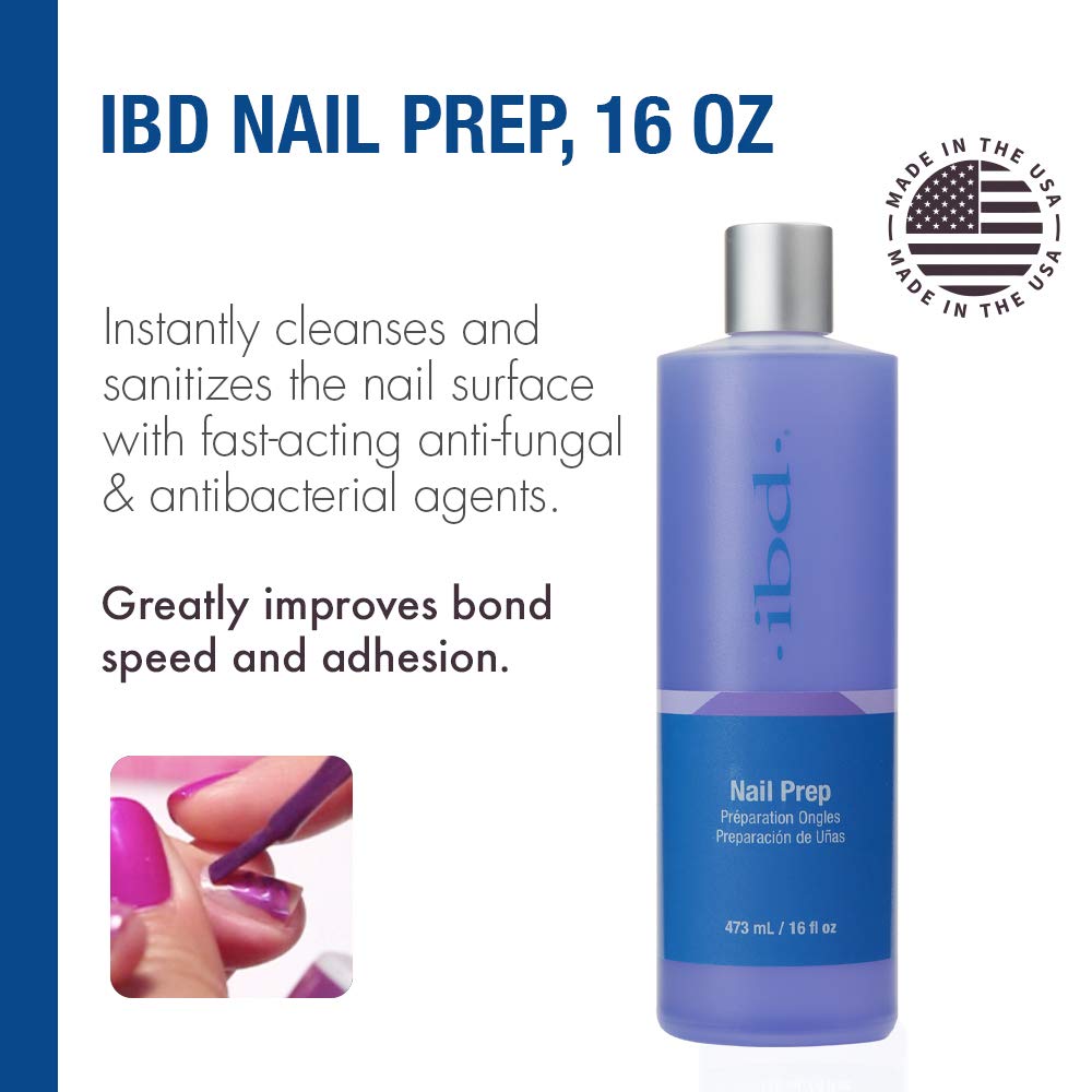 IBD nail prep-spray texture on wipe illustrating fast-dehydration and cleaner nails