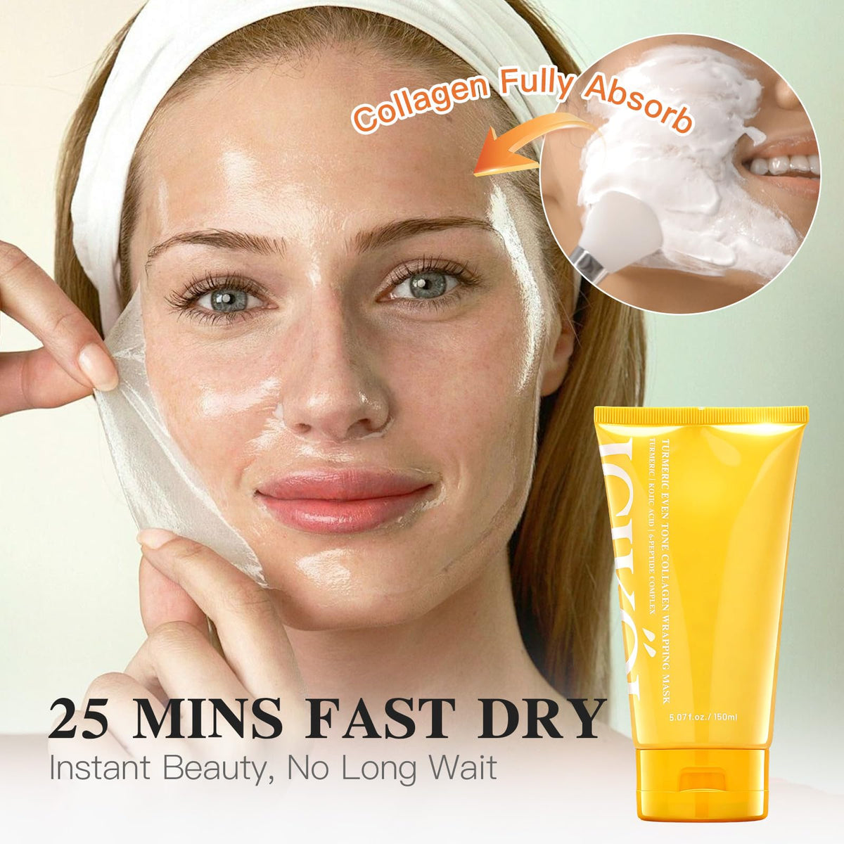 ICIKOL being applied to cheek showing even coverage and comfortable wear