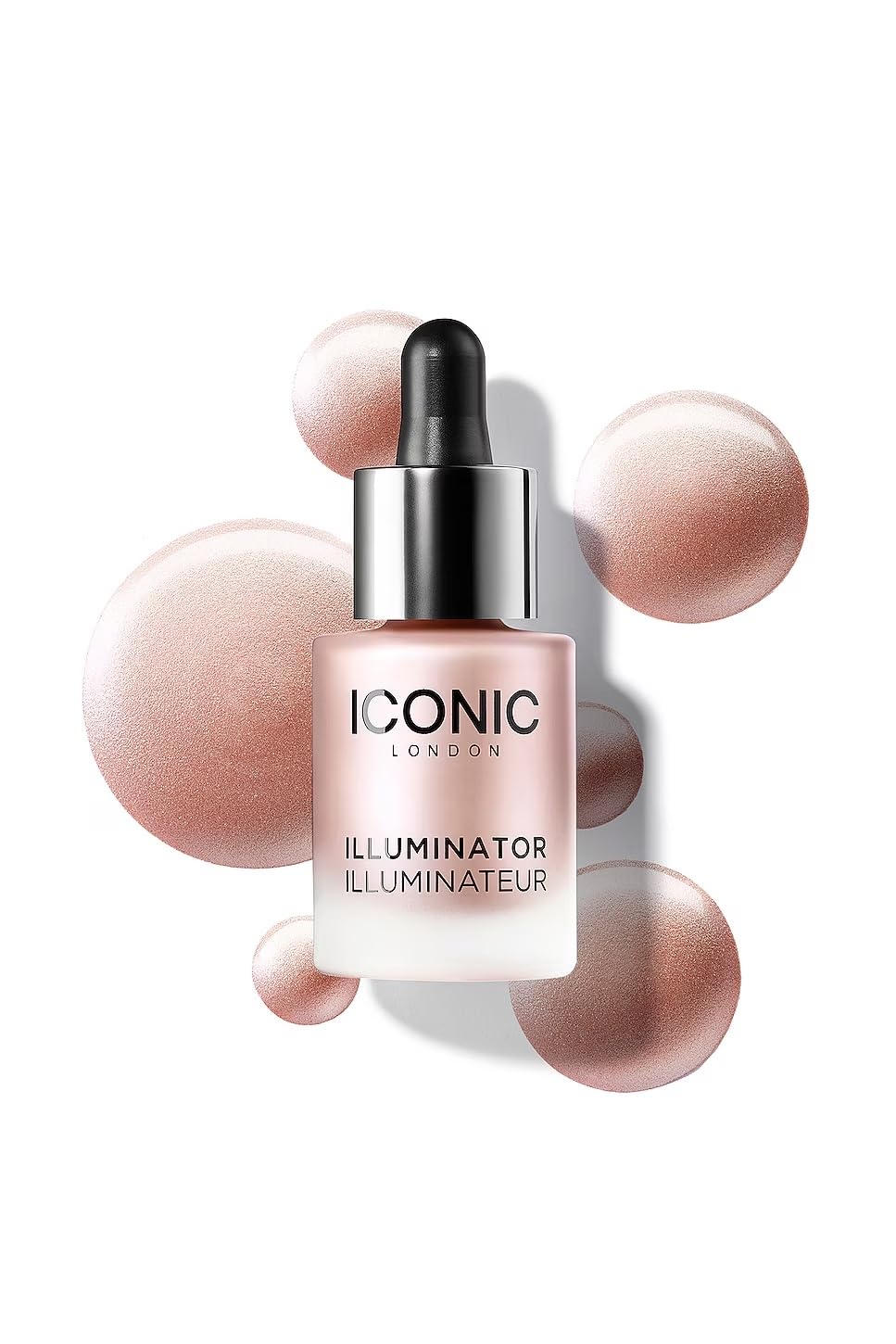 ICONIC LONDON bottle front packaging showing sleek design and glow