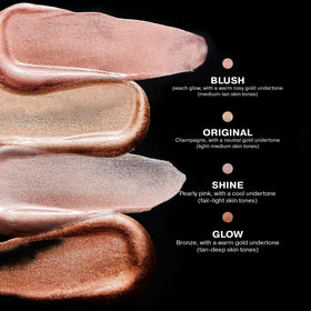 ICONIC LONDON applied to cheekbone showing blendable highlight and natural radiance
