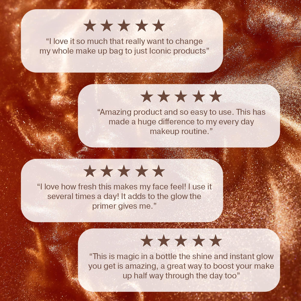 ICONIC LONDON applied on model creating natural dewy glow benefit