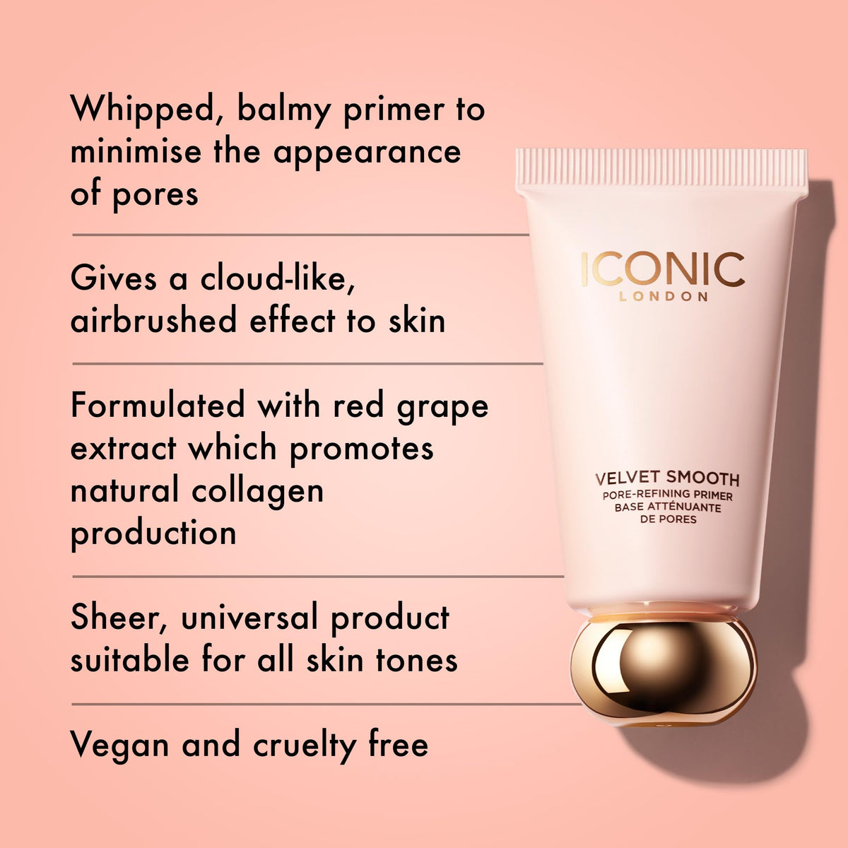 ICONIC LONDON whipped balm texture close-up, lightweight blending benefit