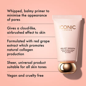 ICONIC LONDON whipped balm texture close-up, lightweight blending benefit