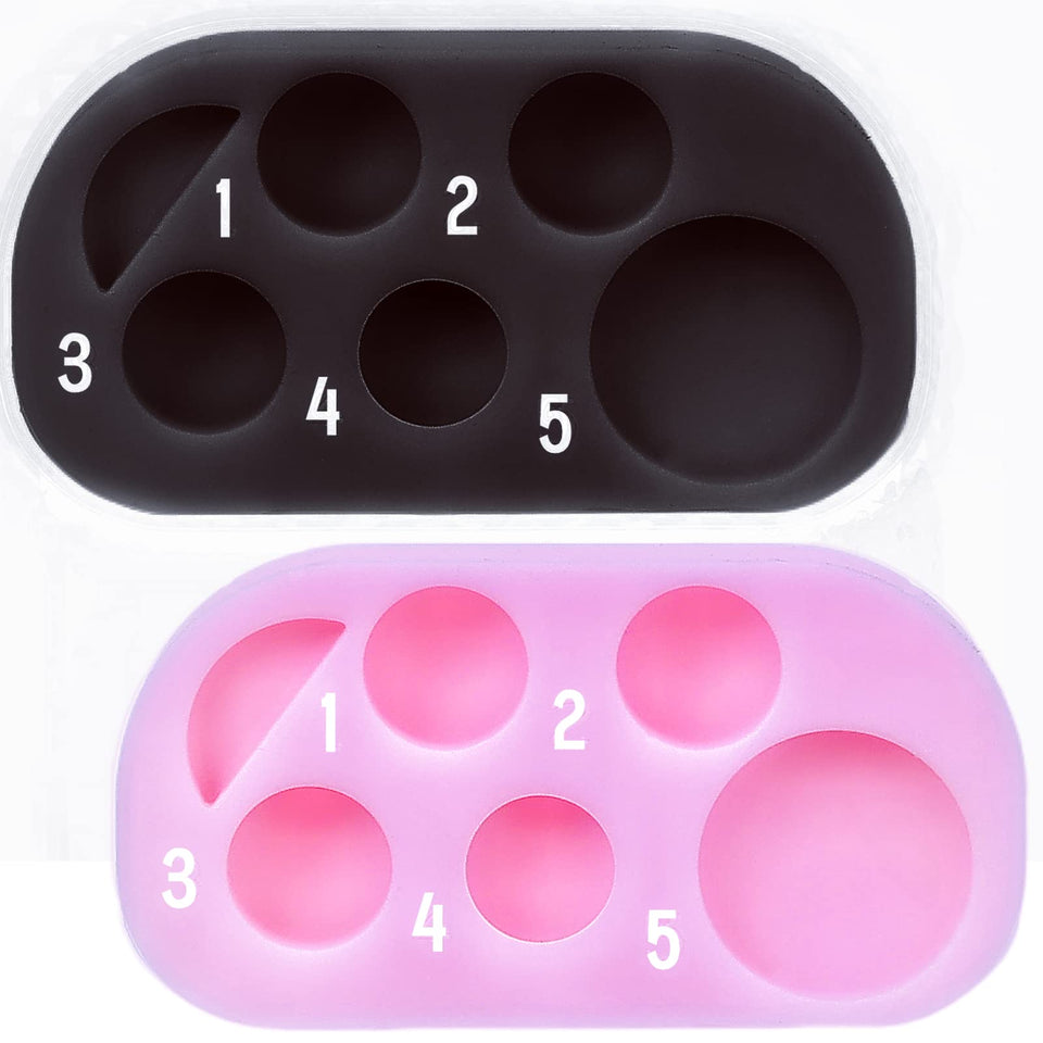 ICONSIAM front view of palette showing six wells and compact design for neat mixing