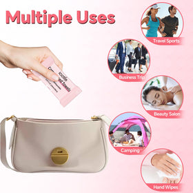 ICOTLE lifestyle travel pouch with towels illustrating portability and readiness