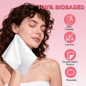 ICOTLE compressed towel next to a coin showing compact portable benefit