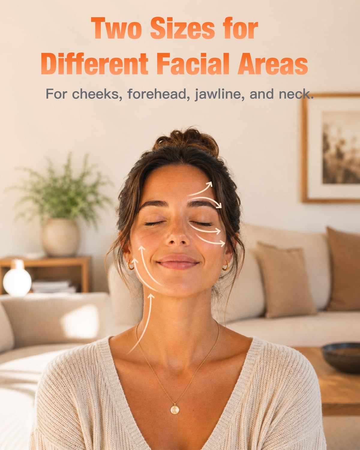 ICUPPING in use on cheek and jaw demonstrating smooth glide and balanced massage motion