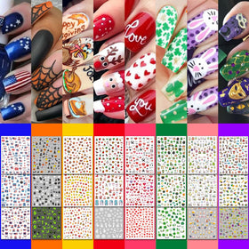 IDDFEVE front packaging showing 30 sheets and holiday variety, perfect for seasonal nails