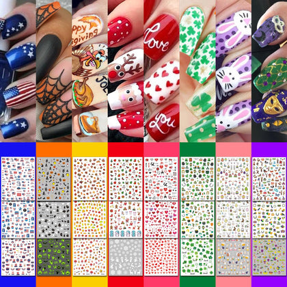IDDFEVE front packaging showing 30 sheets and holiday variety, perfect for seasonal nails