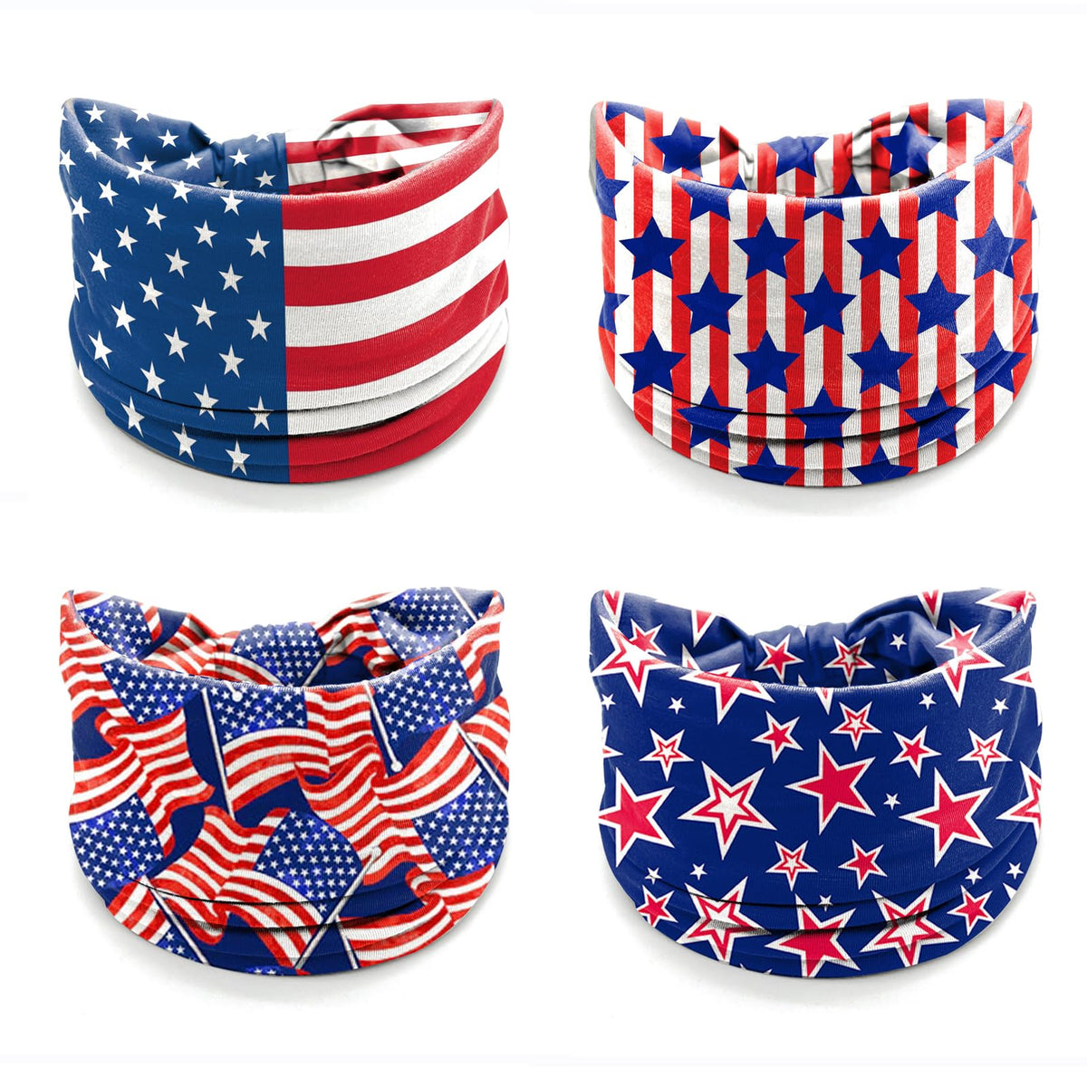 IDDFEVE lifestyle shot at parade showing headband adding patriotic flair and secure wear