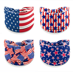 IDDFEVE lifestyle shot at parade showing headband adding patriotic flair and secure wear