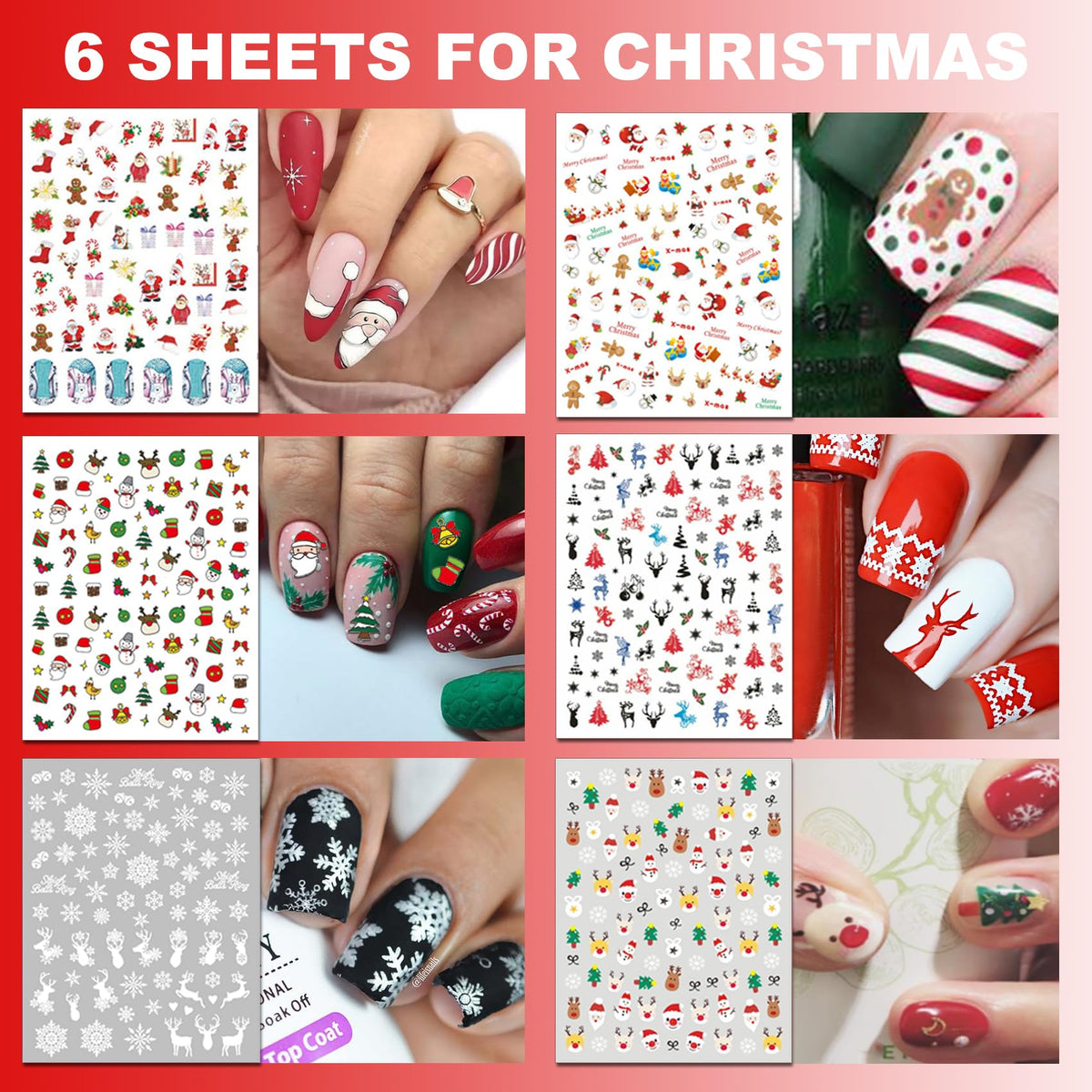 IDDFEVE decorated nails in mixed holiday themes illustrating festive, ready-to-wear results